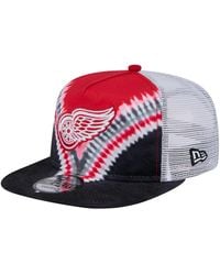 KTZ - Black/red Detroit Red Wings Throwback V-dye Adjustable Golfer Hat - Lyst