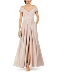 xscape off the shoulder lace dress