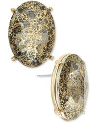 INC International Concepts - Oval Stone Button Earrings - Lyst