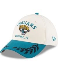 KTZ - Cream/teal Jacksonville Jaguars 2025 Nfl Draft 39thirty Flex Hat - Lyst