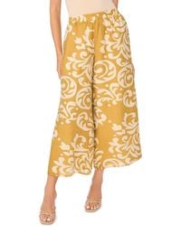 SAM & JESS - Printed Wide-leg Pull-on Pants - Lyst