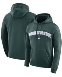 Nike - Michigan State Spartans Arch Club Fleece Pullover V-neck Hoodie - Lyst
