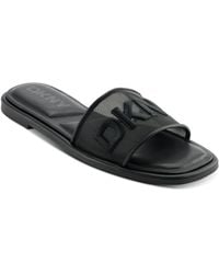 DKNY - Badin Slide Flat Sandals - Lyst
