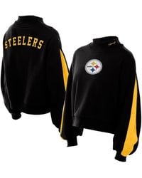 KTZ - Pittsburgh Steelers Sport Night Mock Neck Balloon Sleeve Pullover Sweatshirt - Lyst