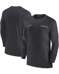 Nike - Anthracite Michigan State Spartans 2024 Sideline Coach Uv Performance Long Sleeve T-shirt - Lyst