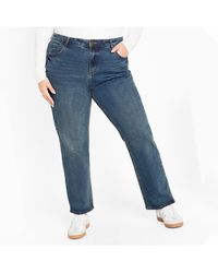 City Chic - Plus Size Harley Fit Amira Straight Jean - Lyst