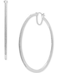 Wrapped in Love - Diamond In & Out Medium Hoop Earrings (1/2 Ct. T.w. - Lyst