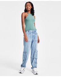 Lucky Brand - High-rise Denim Cargo Jeans - Lyst