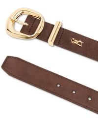 Steve Madden - 1.26" Center Bar Buckle Faux-leather Belt - Lyst