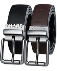 Levi's - Logo Buckle Stretch Reversible Leather Belt - Lyst