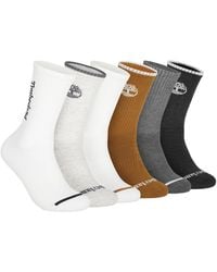 Timberland - 6-pack Millboro Tree Logo Crew Sock - Lyst