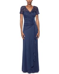 Xscape - Sequined Mesh-sleeve Gown - Lyst