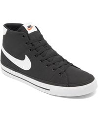 nike men's court legacy canvas mid shoes