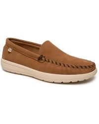 Minnetonka - Discover Classic Suede Slip-on Shoes - Lyst