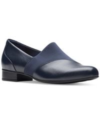 Clarks - Juliet Gem Leather Slip On Loafer Heels - Lyst
