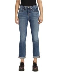 Silver Jeans Co. - Beau High-rise Slim-leg Denim Jeans - Lyst