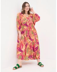 FatFace - Plus Size Jocelyn Tropical Floral Midi Dress - Lyst