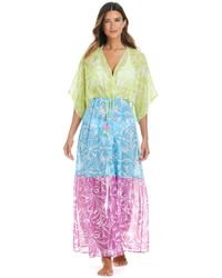 Bleu Rod Beattie - Sock It To Me Printed Chiffon Cover-up Maxi Dress - Lyst