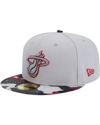 KTZ - Miami Heat Active Color Camo Visor 59fifty Fitted Hat - Lyst