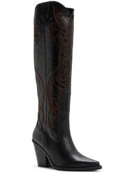 ALDO - Revolve Western Block Heel Knee-high Boots - Lyst