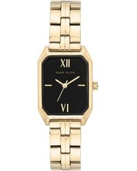Anne Klein - Quartz Black Octagonal Tone Bracelet Watch 24mm X 35mm - Lyst