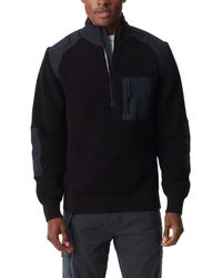 BASS OUTDOOR - Quarter-zip Long Sleeve Pullover Patch Sweater - Lyst