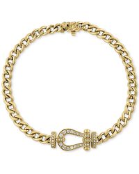 Effy - Effy® Diamond Horseshoe Curb Link Bracelet (1/3 Ct. T.w.) In 14k Gold - Lyst