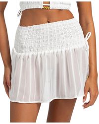 Beach Bunny - Sheer Stripe Cover Up Mini Skirt - Lyst