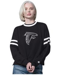 Starter - Atlanta Falcons Rally Drop Shoulder Cropped Sweatshirt - Lyst