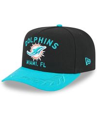 KTZ - Black/aqua Miami Dolphins 2025 Nfl Draft A-frame 9fifty Snapback Hat - Lyst