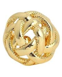 SOH - California Gold The Basket Weave Statement Ring - Lyst