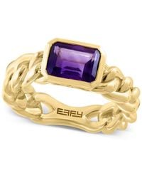 Effy - Effy Amethyst Chain Link Statement Ring (1-3/8 Ct. T.w. - Lyst