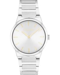 Calvin Klein - Ck Linear Elegance Tone Stainless Steel Bracelet Watch - Lyst