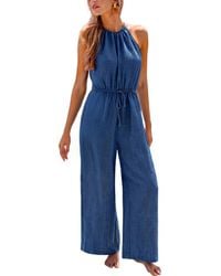 CUPSHE - High Hopes Blue Jumpsuit - Lyst