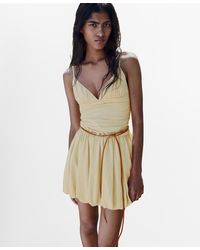 Mango - Short Balloon-effect Dress - Lyst
