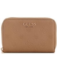 Guess - Ella Logo Medium Zip Around Wallet - Lyst