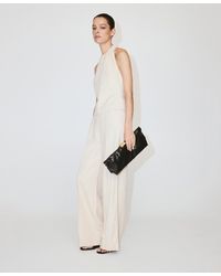 Mango - Combined Halter Open-back Wide-leg Jumpsuit - Lyst