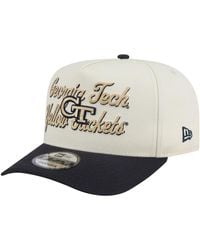 KTZ - Cream/navy Georgia Tech Yellow Jackets Vintage Chainstitch 9fifty A-frame Snapback Hat - Lyst