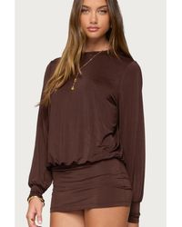 Edikted - Guilia Backless Long Sleeve Romper - Lyst