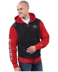 Starter - Black/scarlet San Francisco 49ers Thursday Night Gridiron Full-zip Hoodie - Lyst