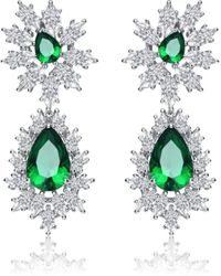 Genevive Jewelry - Sterling Silver White Gold Plated - Lyst