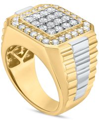Macy's - Diamond Cluster Ridged Statement Ring (2 Ct. T.w. - Lyst