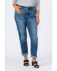 Slink Jeans - Plus Size High Rise Boyfriend Jeans - Lyst