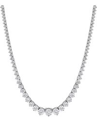 Badgley Mischka - Lab Grown Diamond Graduated 16-1/2" Collar Necklace (10 Ct. T.w. - Lyst