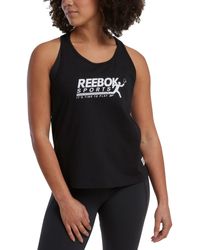 Reebok - Logo Graphic Cotton Tank Top - Lyst