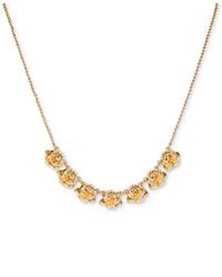 Patricia Nash - Gold-tone Seven Pave Rose Statement Necklace - Lyst