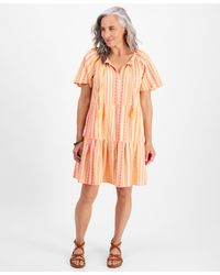 Style & Co. - Petite Mountain Stripe Tiered Dress - Lyst