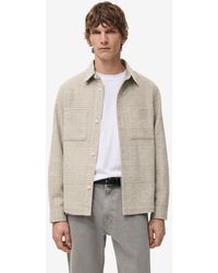 Mango - Check Wool-blend Overshirt - Lyst