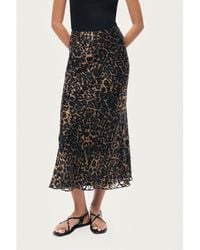 Nocturne - Printed Leopard Midi Skirt - Lyst