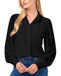 Cece - Stand-collar Long-sleeve Blouse - Lyst